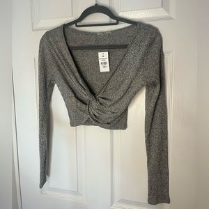 Charlotte Russe gray crop brand new